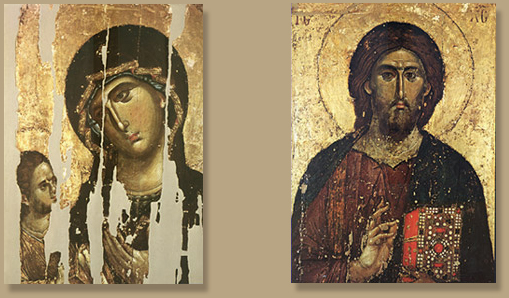  Богородица Одигитрија и Христос Пантократор 