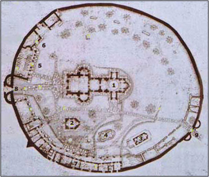 План манастира Студеницe 