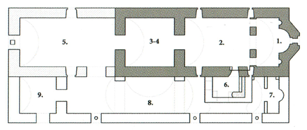  План цркве према опису Јована Хаџи Васиљевића 